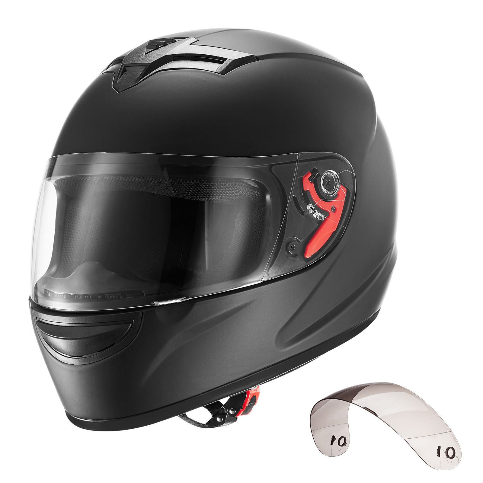 Dual Visor Motorcycle Racing Helmet - オートバイヘルメット、フルフェイス、大人用モトクロスダートバイクヘルメット、着色およびクリアのデュアルバイザー付き、バイクレースストリート用