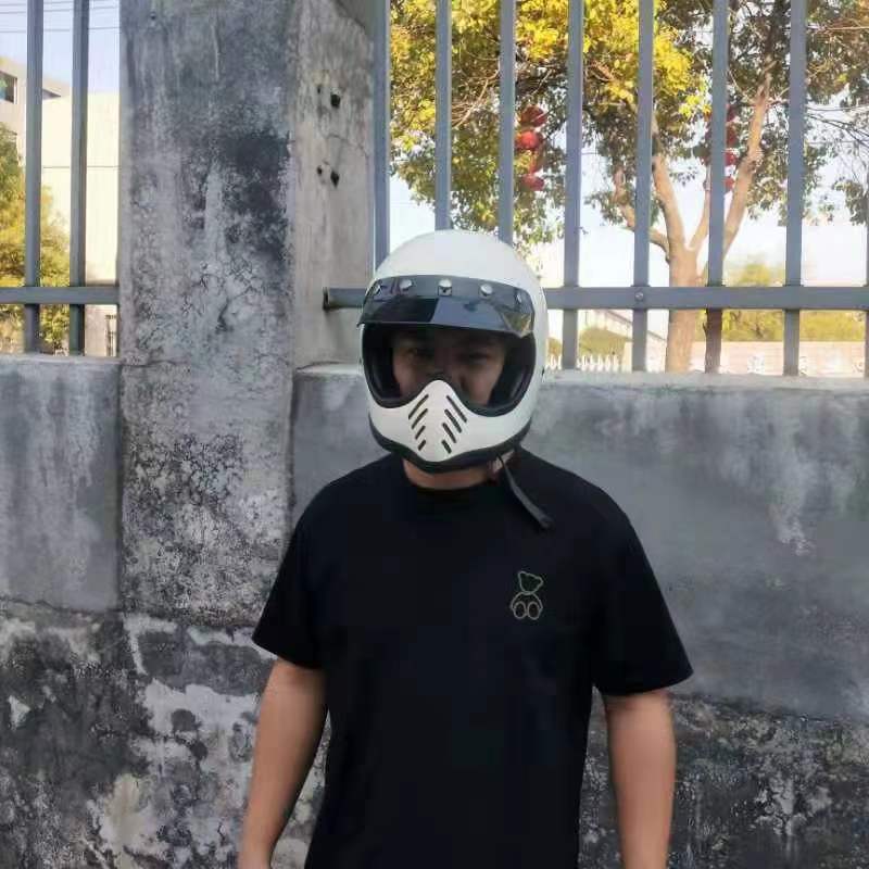 Vintage Open Face Retro Helmet - グラスファイバー製 送料無料 オープンフェイス オートバイヘルメット レトロ ヴィンテージ