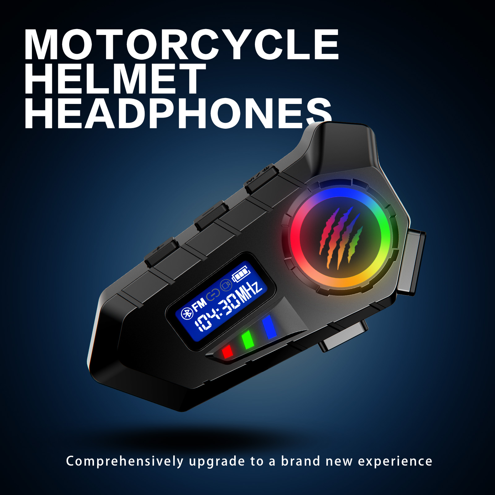 Full Face Motorcycle Helmet With Bluetooth - Y30 オートバイヘルメットヘッドセット LCD ディスプレイ Bluetooth 5.4