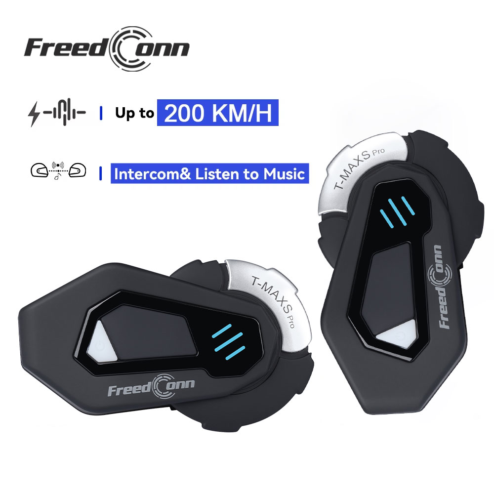 Universal Motorcycle Helmet Intercom Headset - FreedConn T MAX S PRO バイク用インターコム
