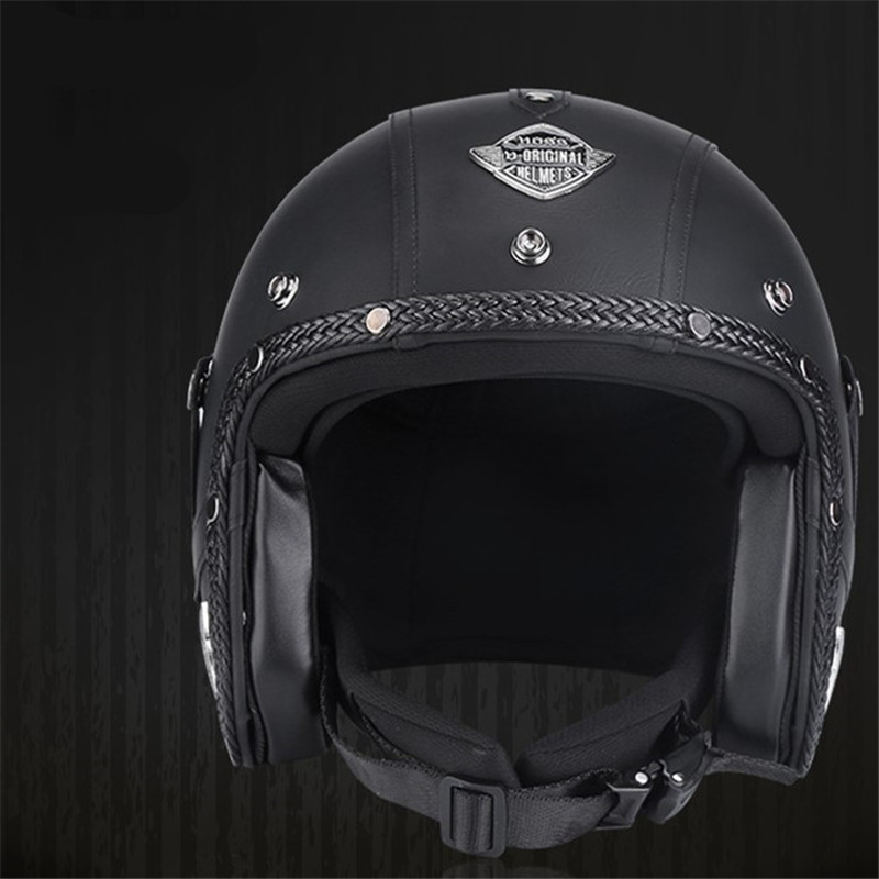 Vintage Open Face Retro Helmet - 男性と女性のためのオープンフェイスのレトロなオートバイのヘルメット,新しいコレクション3/4,ビンテージスタイル