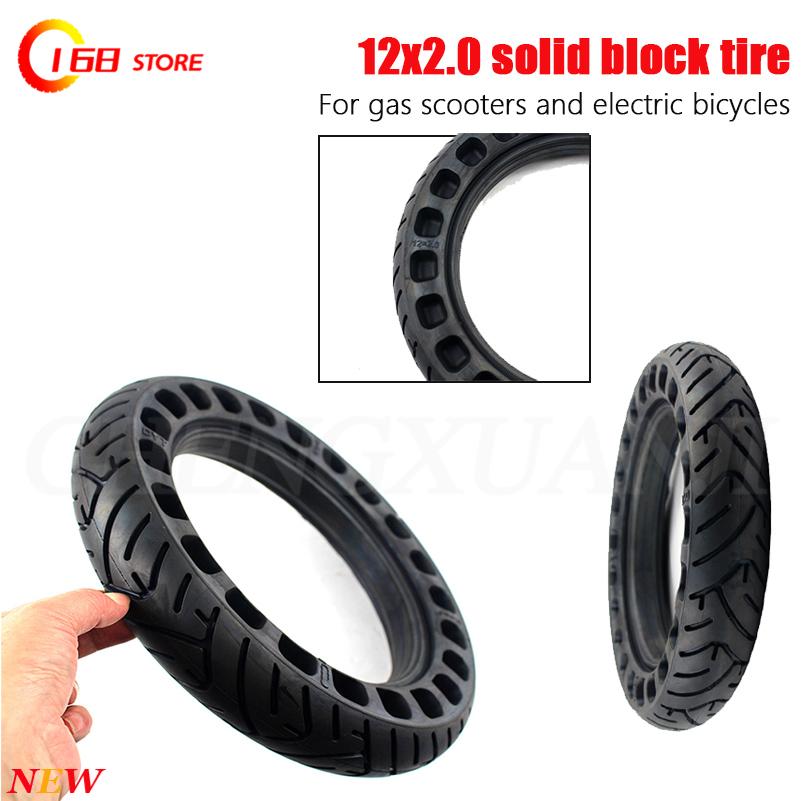 Scooter Parts - 12 インチソリッドタイヤ 12x2.0 12x2.125 非インフレータブルチューブレスタイヤ、多くのガソリンスクーター、電動自転車、ホバーボード、セルフバランスパーツ用