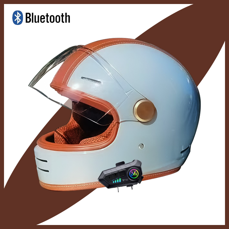 Vintage Open Face Retro Helmet - オープンフェイスバイクヘルメット,ドット認証,レトロ,夏のライディングに最適