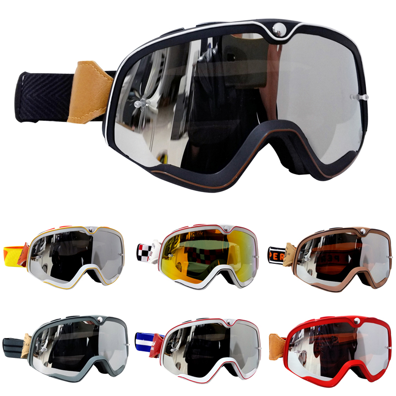Off Road Motocross Helmet Goggles Set - レトロモトクロスゴーグル MX オフロードダートバイクオートバイヘルメットゴーグルスキーモトメガネ ATV モトクロスメガネセット