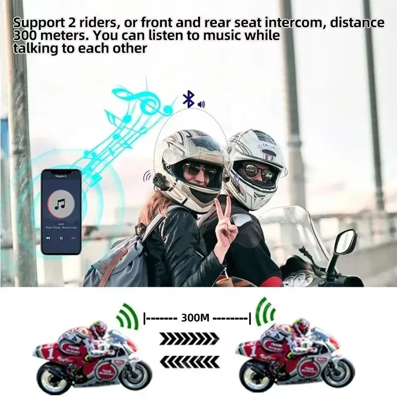 1/2x オートバイインターホンヘルメットヘッドセット 30 - Universal Motorcycle Helmet Intercom Headset のレビューと価格