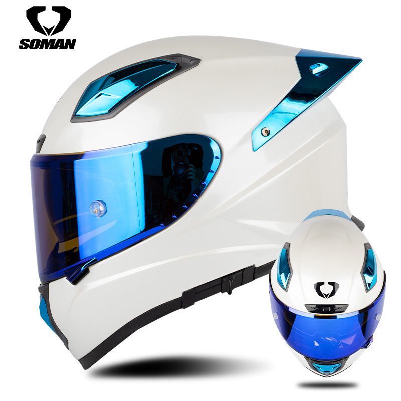 ソマンオートバイヘルメットカーボンファイバーフルフェイスヘル - Carbon Fiber Lightweight Motorcycle Helmet のレビューと価格