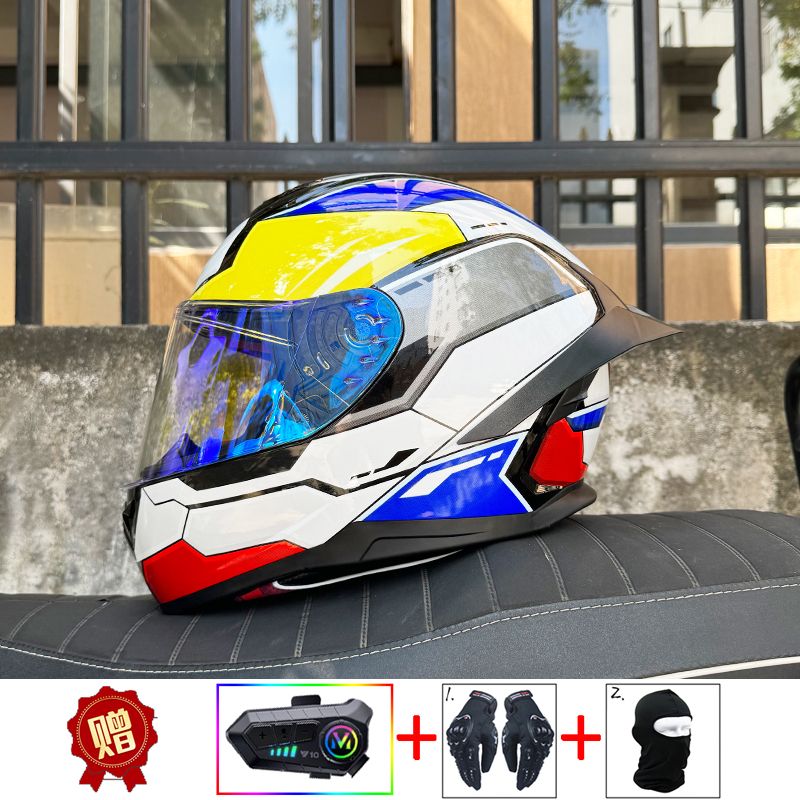 ORZ オートバイ Bluetooth ヘルメット四季用バイ - Full Face Motorcycle Helmet With Bluetooth のレビューと価格