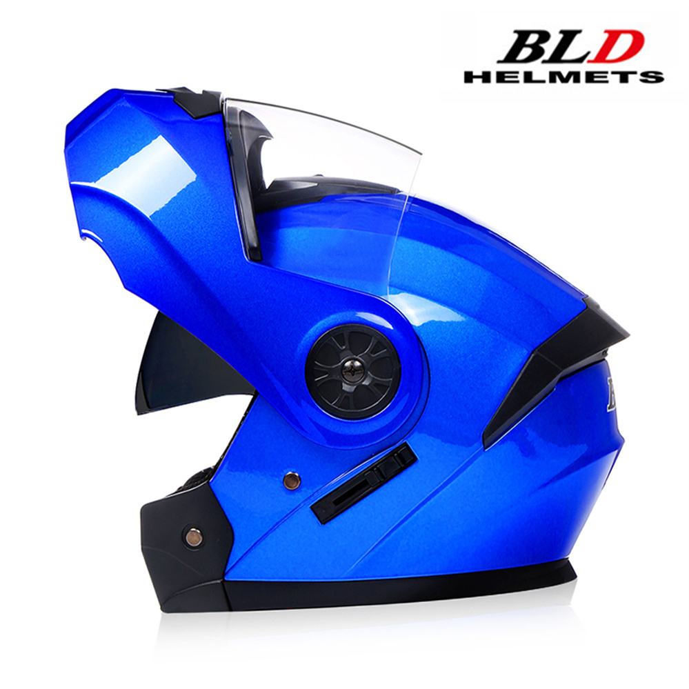 デュアルレンズヘルメット モジュラーファッション フリップオ - Dual Visor Motorcycle Racing Helmet のレビューと価格