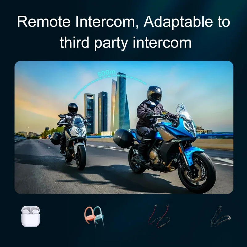 Y20 Pro 1/2x バイク用インターコムヘッドセット  - Universal Motorcycle Helmet Intercom Headset のレビューと価格