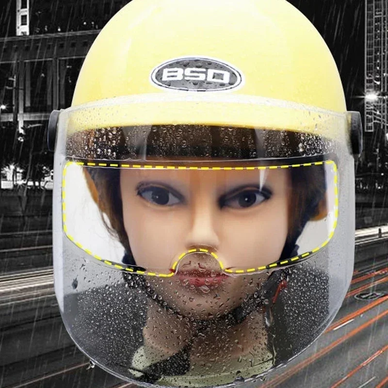1/4 個オートバイヘルメット透明防曇レインフィルム高精細ヘ - Motorcycle Helmets のレビューと価格
