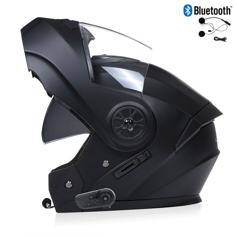Bluetooth メンズオートバイヘルメットフルフェイスキ - Full Face Motorcycle Helmet With Bluetooth のレビューと価格