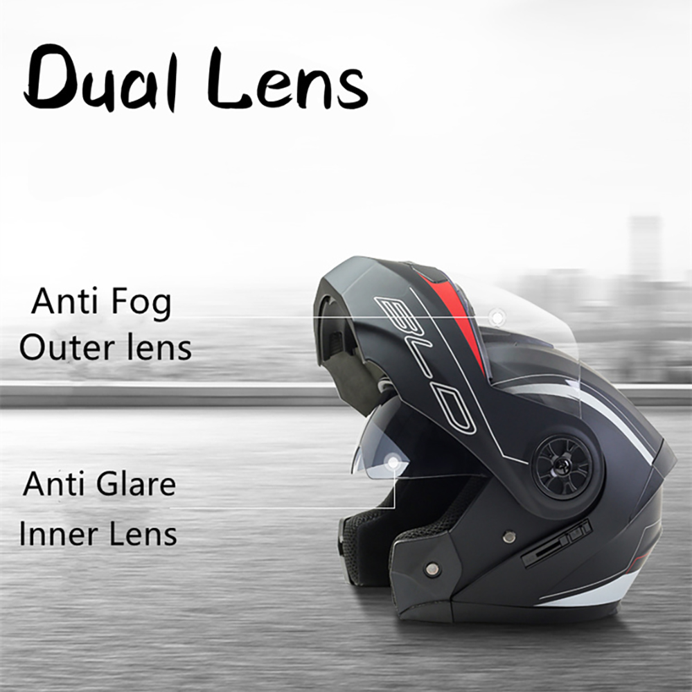 Bluetooth メンズオートバイヘルメットフルフェイスキ - Full Face Motorcycle Helmet With Bluetooth のレビューと価格