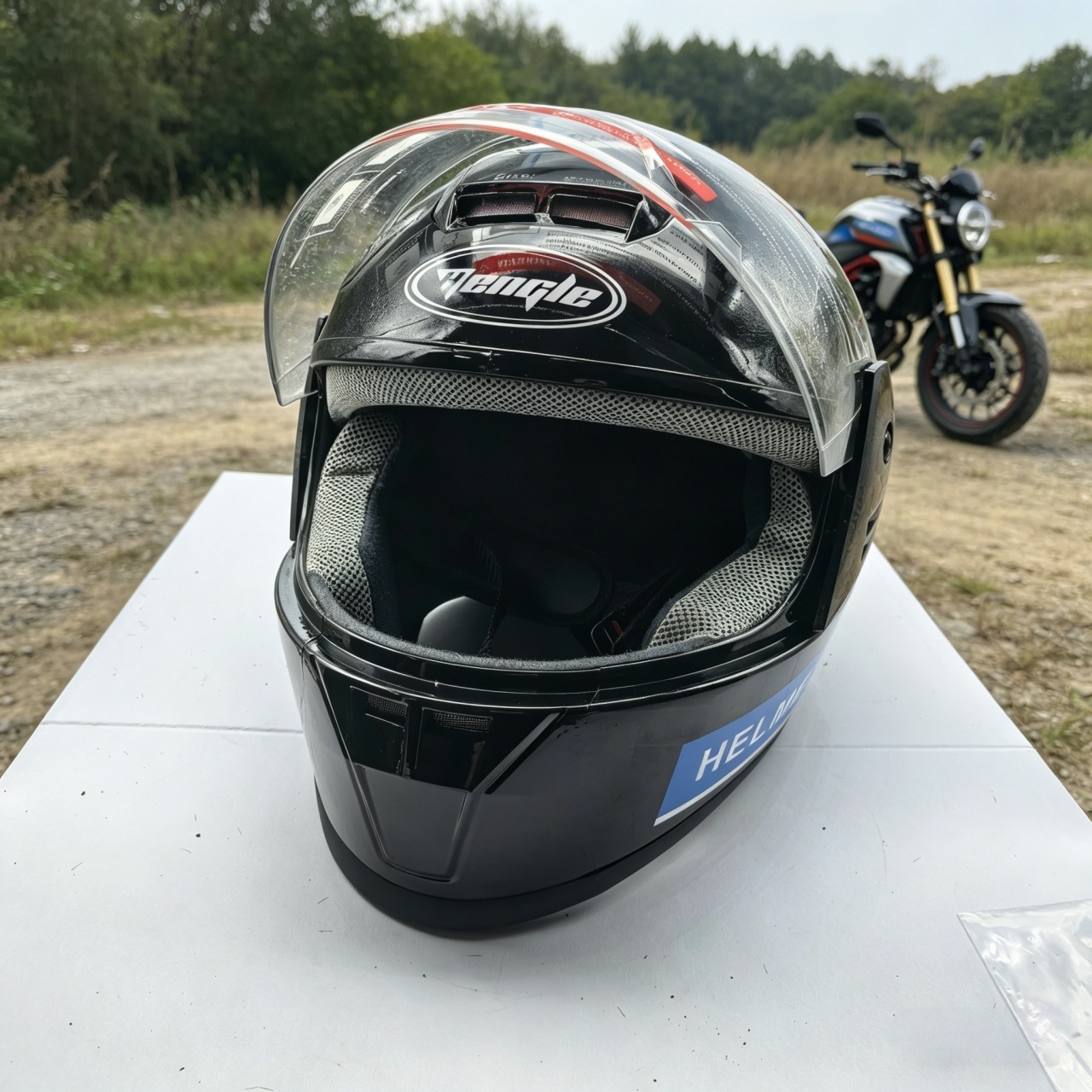 フルフェイスオートバイヘルメット デュアルバイザー レーシン - Dual Visor Motorcycle Racing Helmet のレビューと価格