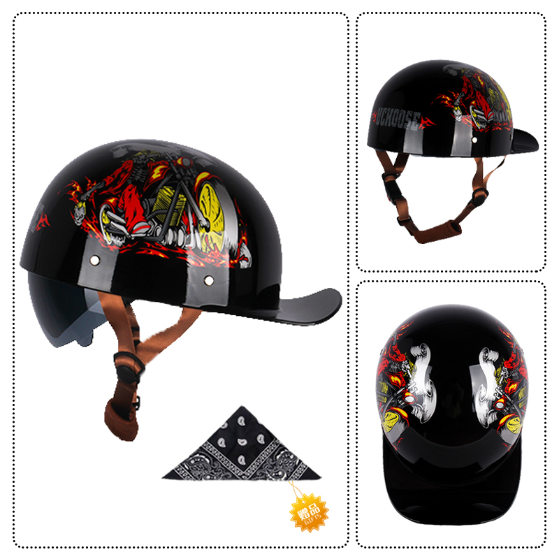 選択-さまざまなスタイルの野球帽,レトロなビンテージスタイル - Vintage Open Face Retro Helmet のレビューと価格
