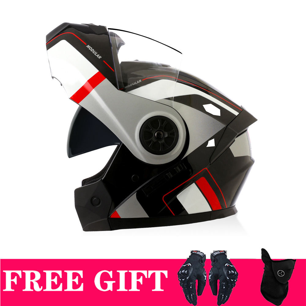 ダブルバイザー Bluetooth ヘルメットモジュラーフル - Full Face Motorcycle Helmet With Bluetooth のレビューと価格