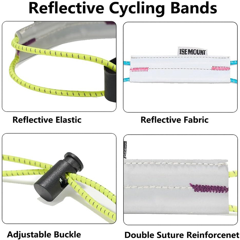 反射サイクリングパンツストラップ調節可能な自転車レッグクリッ - Riding Gear のレビューと価格