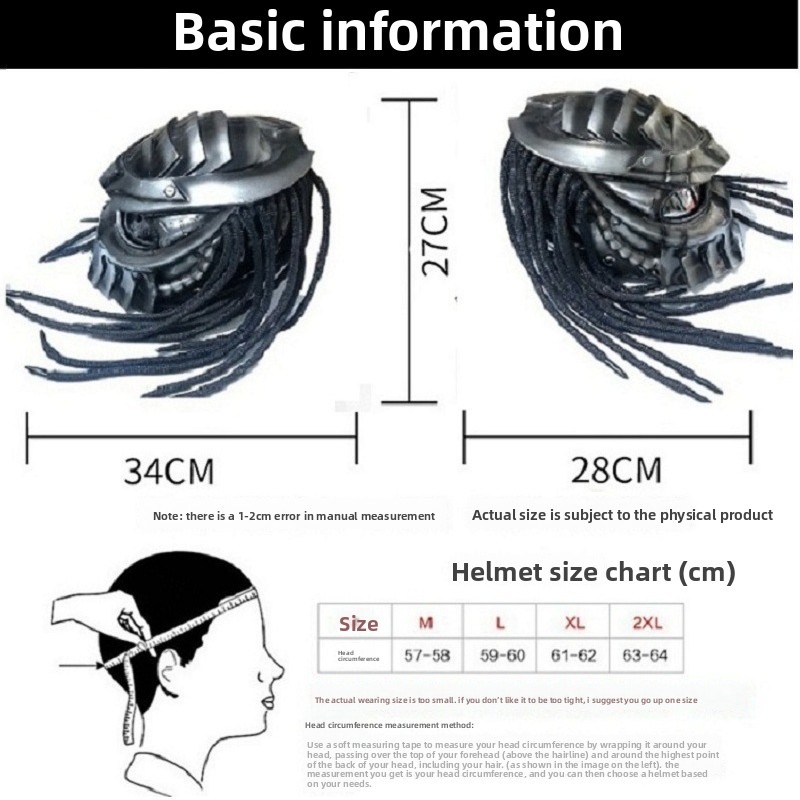 Airo新型カスタムプレデターフルフェイスオートバイヘルメッ - Custom Predator Motorcycle Helmet のレビューと価格