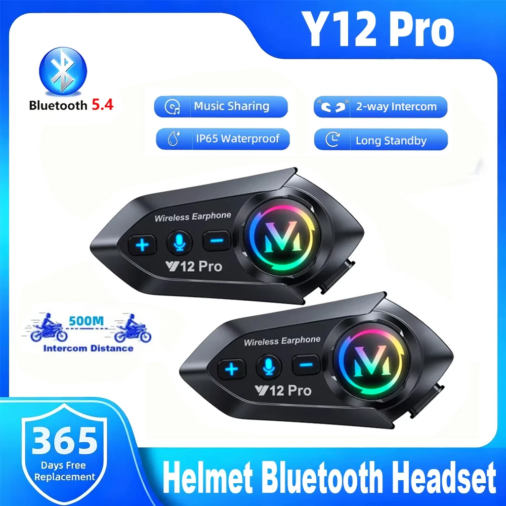 Y12 Pro バイクヘルメット Bluetooth インタ - Full Face Motorcycle Helmet With Bluetooth のレビューと価格