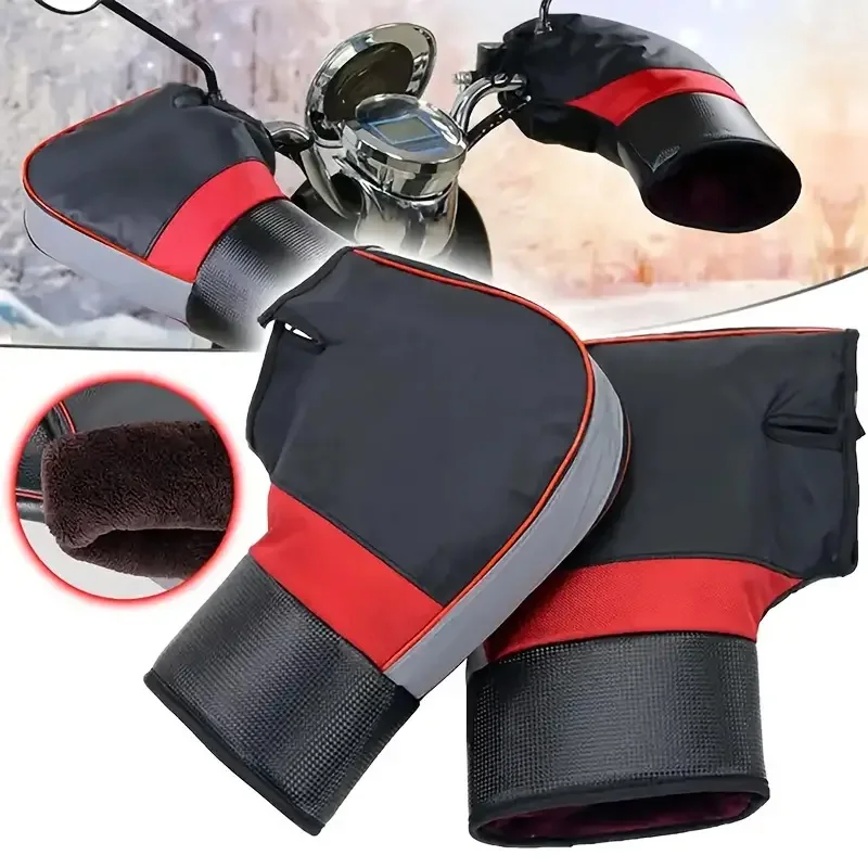 オートバイのハンドルバーマフ厚くて暖かい防雨防風ハンドプロテ - Riding Gear のレビューと価格