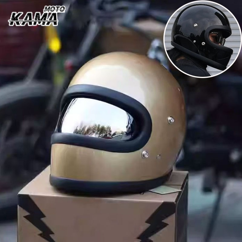HOT DOT 認証 レトロ オートバイヘルメット オープン - Vintage Open Face Retro Helmet のレビューと価格