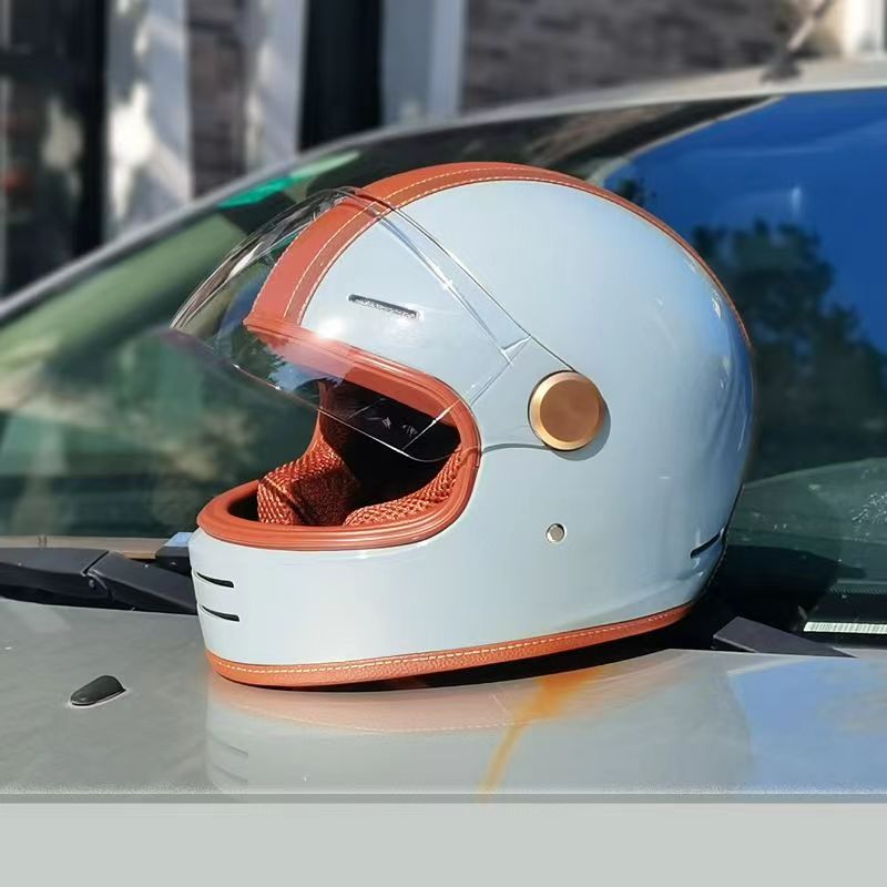 オープンフェイスバイクヘルメット,ドット認証,レトロ,夏のラ - Vintage Open Face Retro Helmet のレビューと価格